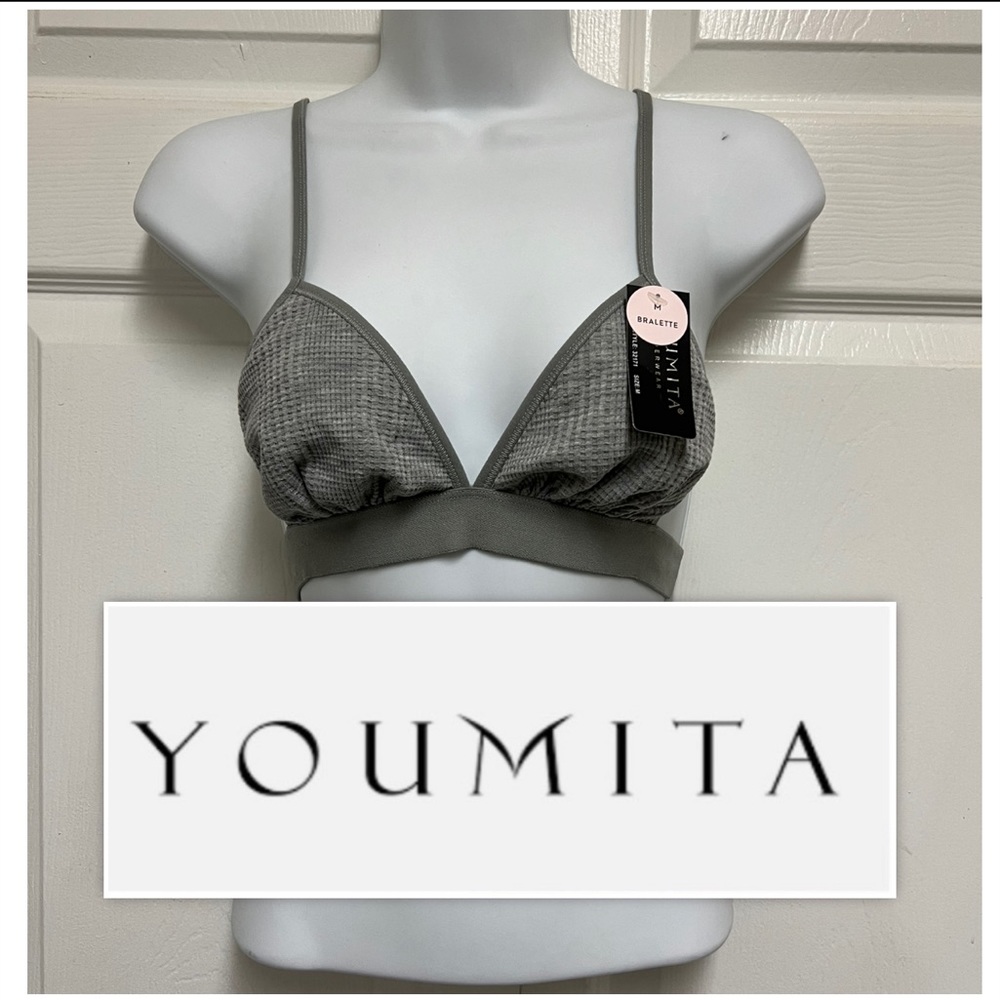 Youmita Grey Waffle Weave Bralette